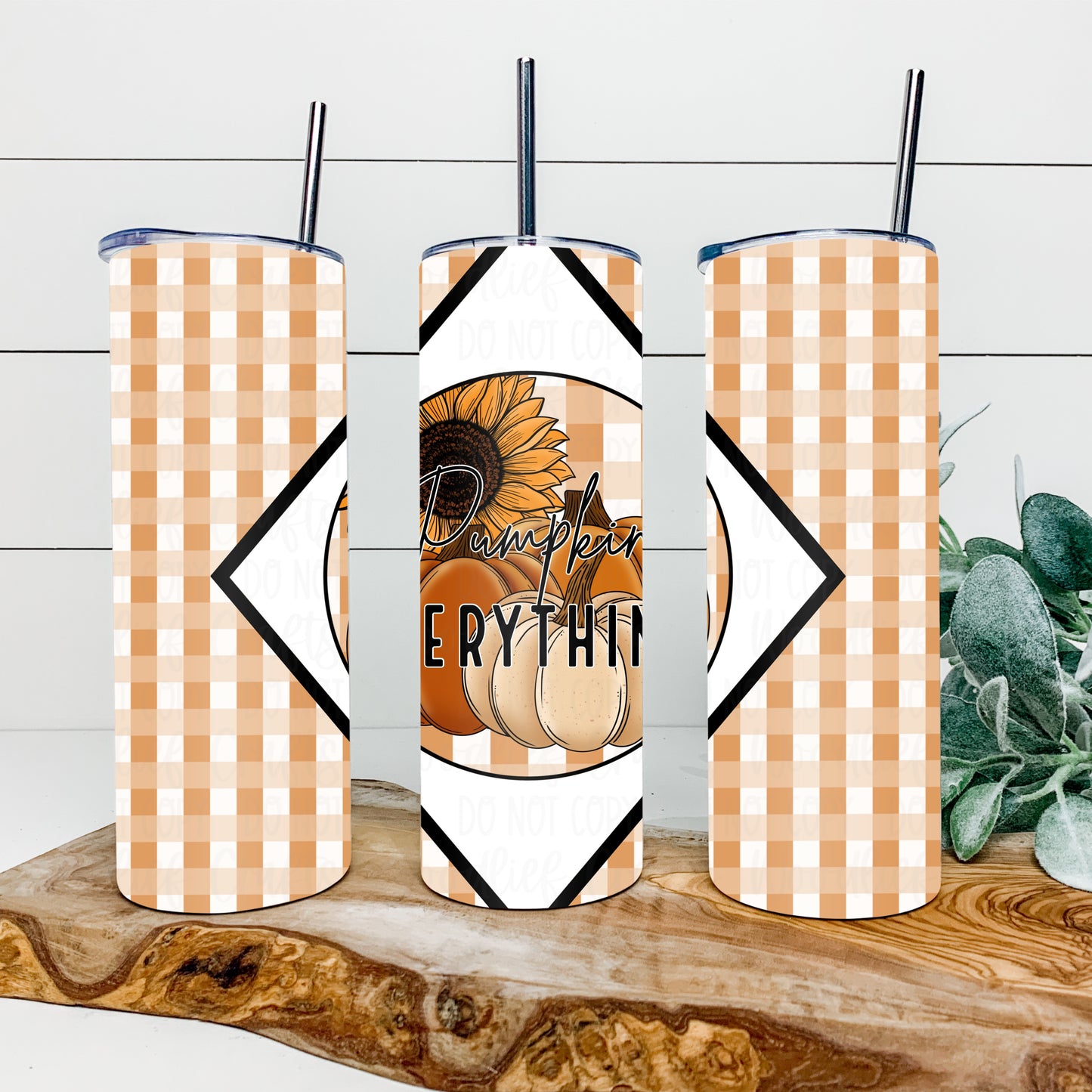 Pumpkin Everything 20oz Tumbler Wrap | Diamond Tumbler Wrap | Seamless Tumbler Wrap