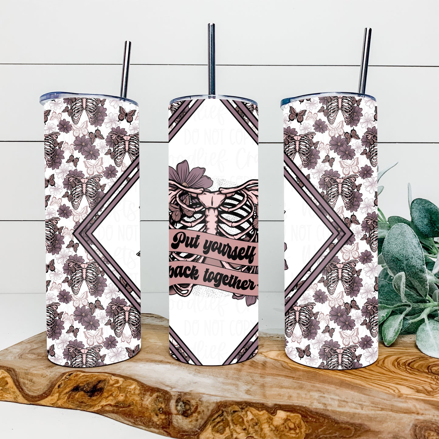 Put Yourself Back Together 20oz Tumbler Wrap | Diamond Tumbler Wrap | Seamless Tumbler Wrap