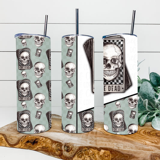 Skull Tarot Cards 20oz Tumbler Wrap | Split Design Tumbler Wrap