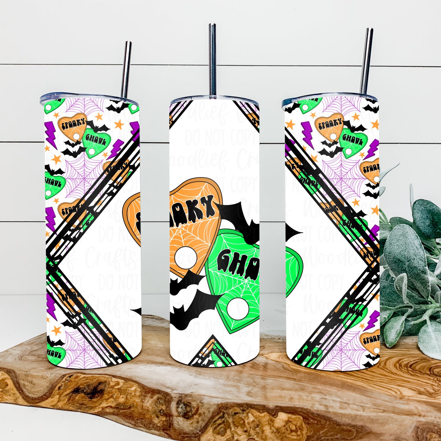 Spooky Ghoul 20oz Tumbler Wrap | X Split Tumbler Wrap | Seamless Tumbler Wrap