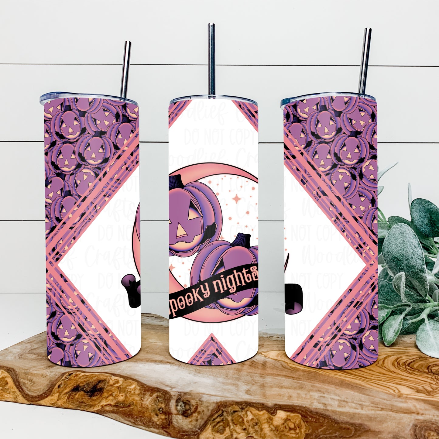 Spooky Nights 20oz Tumbler Wrap | X Split Tumbler Wrap | Seamless Tumbler Wrap