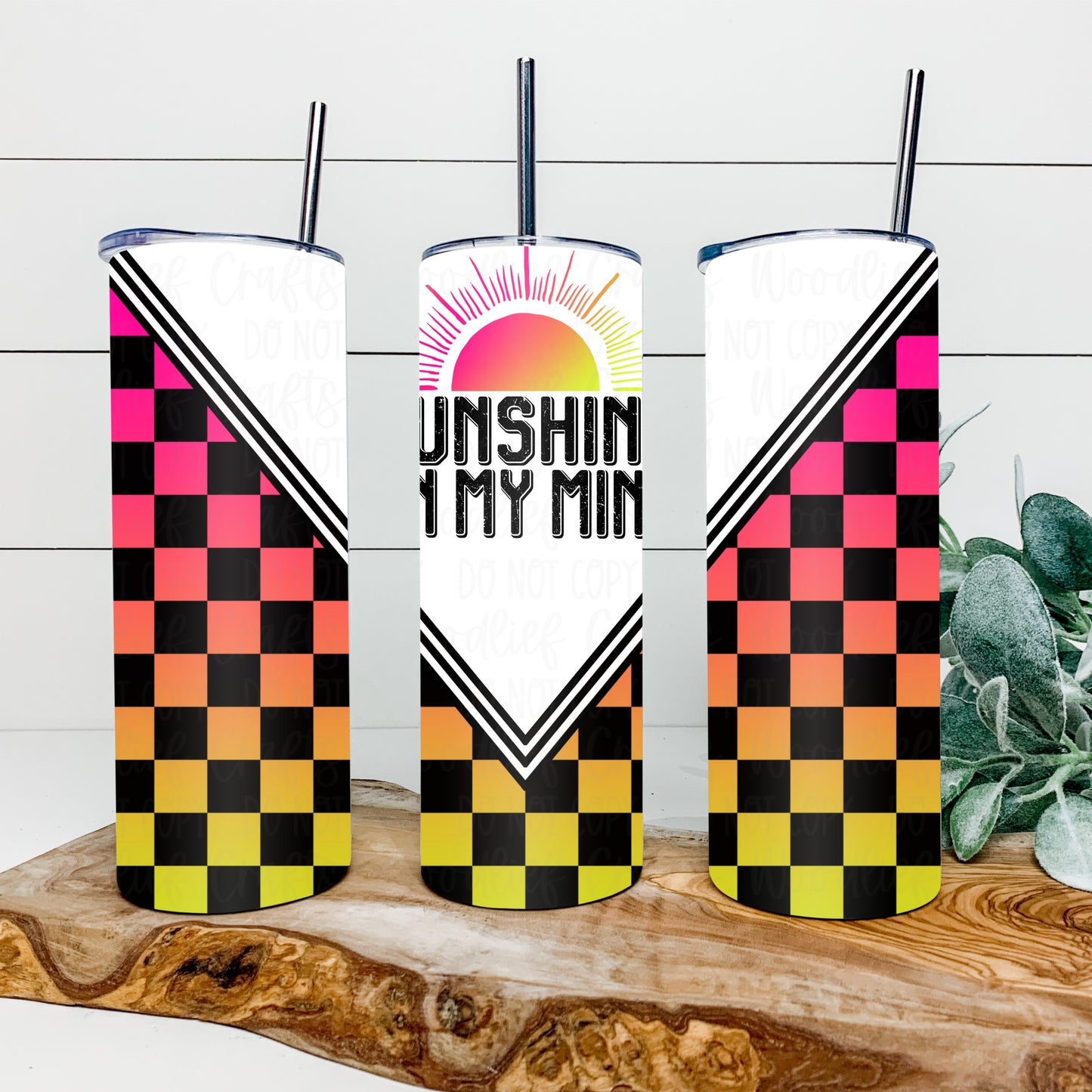 Sunshine On My Mind 20oz Tumbler Wrap | V Split Tumbler Wrap | Seamless Tumbler Wrap