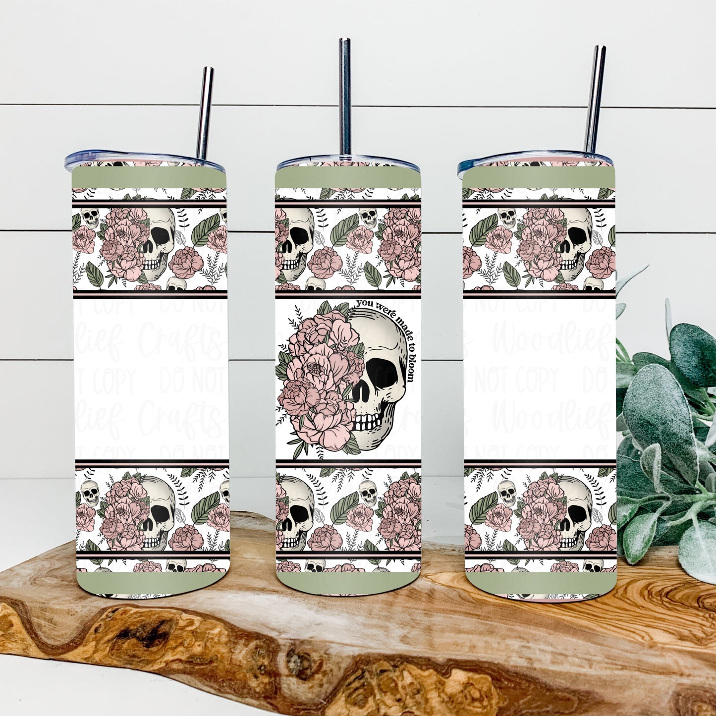 You Were Made To Bloom 20oz Tumbler Wrap | Striped Tumbler Wrap | Seamless Tumbler Wrap