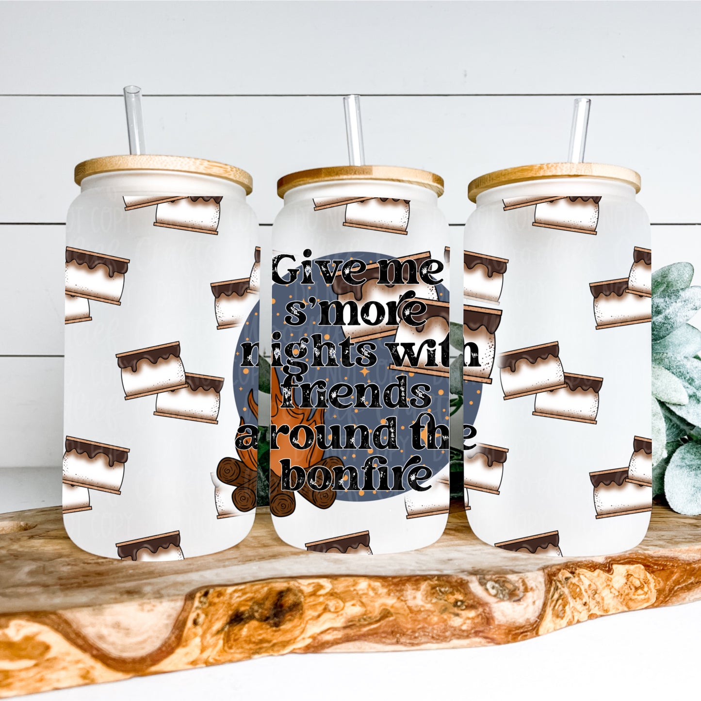 S’more Nights 16oz Tumbler Wrap | Seamless Tumbler Wrap