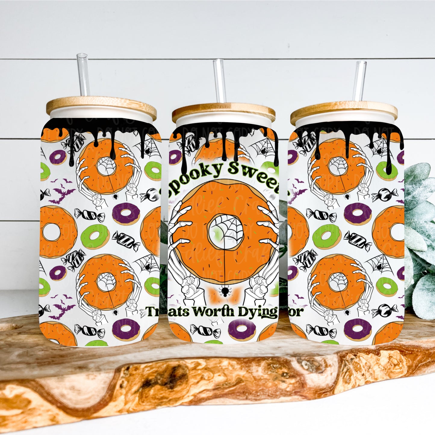 Spooky Sweets 16oz Glass Wrap | Seamless Tumbler Wrap