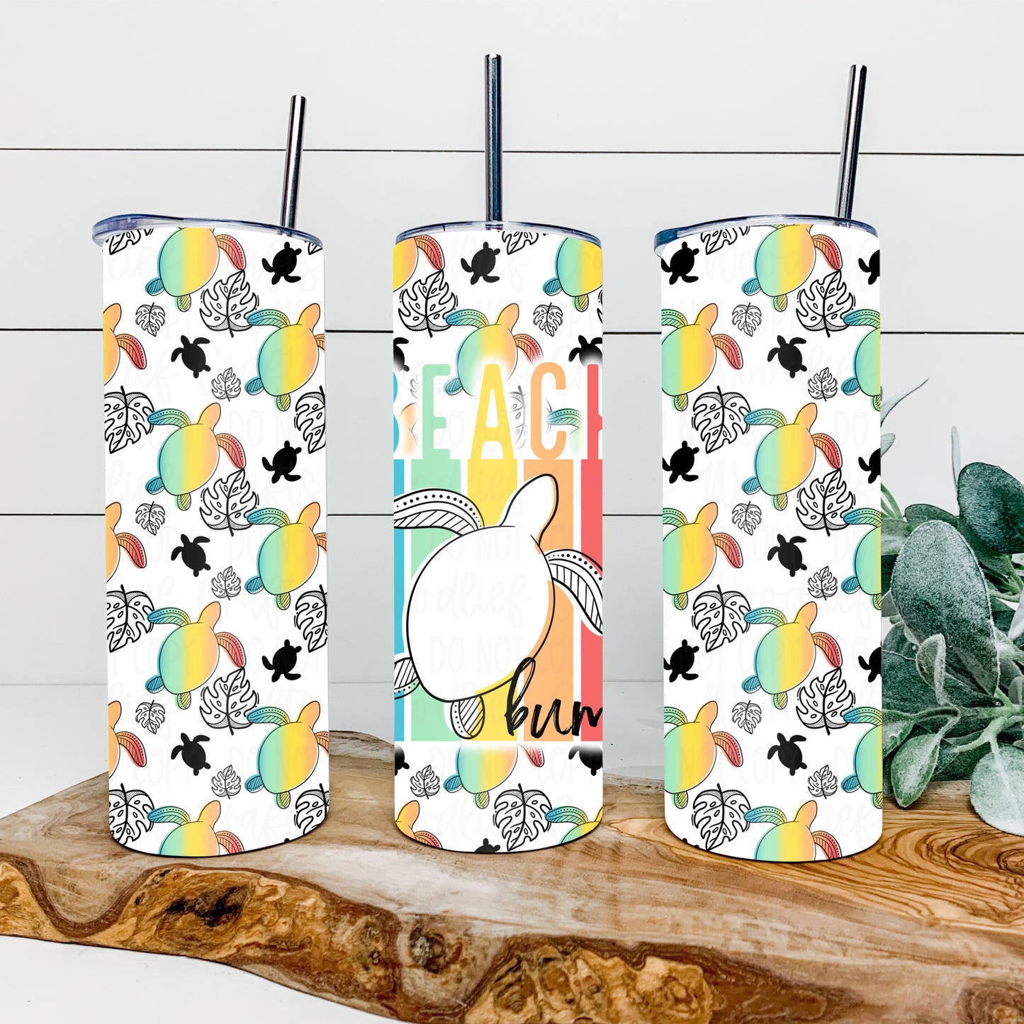 Beach Bum 20oz Tumbler Wrap | Seamless Tumbler Wrap