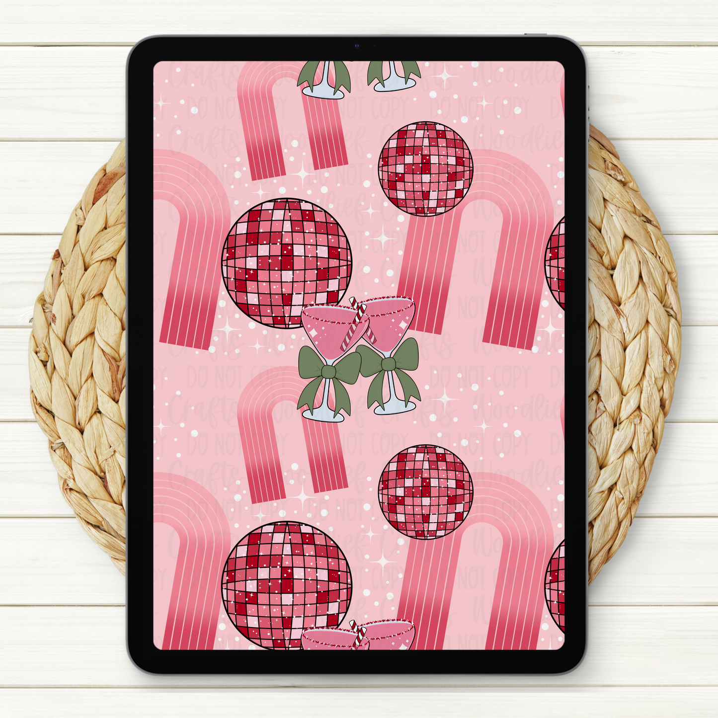 Tis The Season To Be Jolly Seamless Digital Paper | Two Scales Included